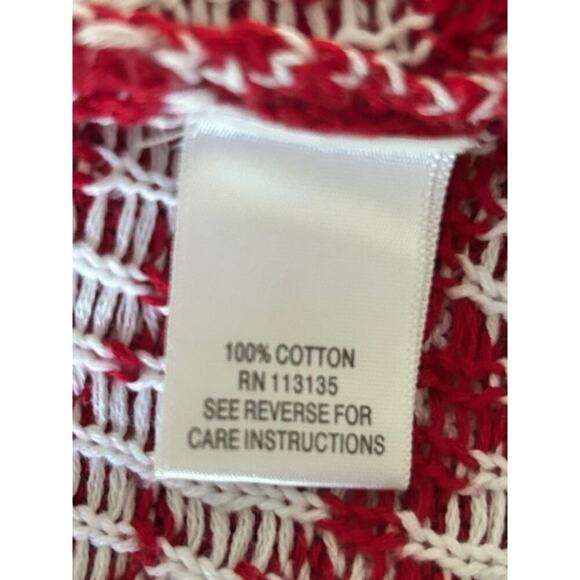 Y2K Breckenridge Petite Red Fair Isle Zip Cardigan Sweater – PL - Picture 7 of 8